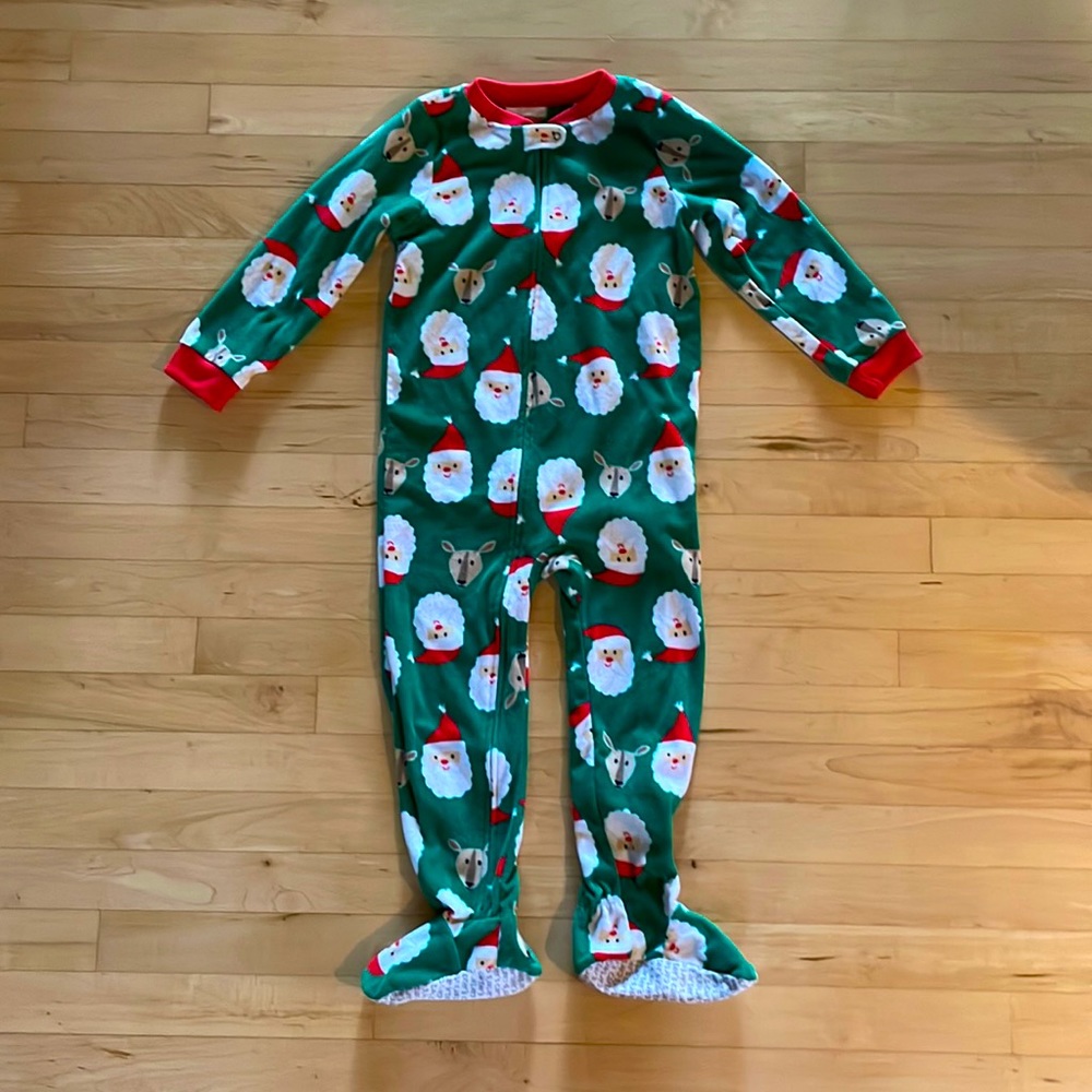 Carter’s fleece one piece holiday pajamas